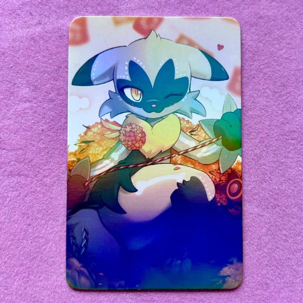 Shaymin Sky Forme Floral Promise — Rainbow Gloss Foil Collectible Art Card ✨